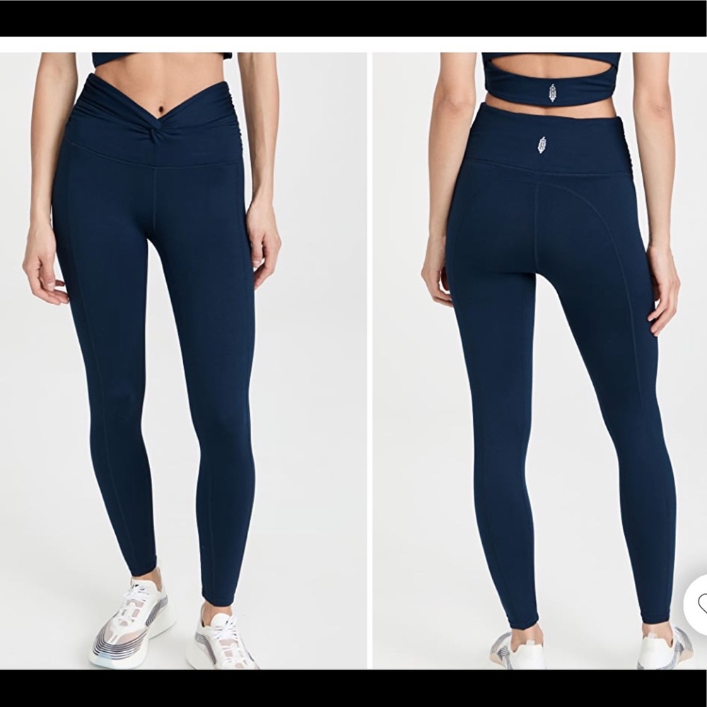 FREE PEOPLE Practice Makes Perfect High Waist Leggings in Black Raisin